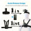 6pcs Action Camera Kit Head Strap Chest Mount Adjustable for Phone Enhanced Stability 5