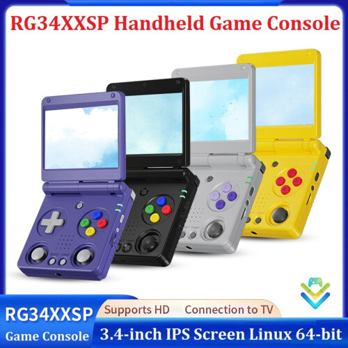 RG34XXSP Retro Game Console Linux 64Bit 3.4 Inch 720x480 Handheld Supports 30+ Emulators Grey 2