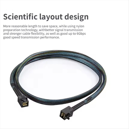 0.5m SFF-8643 Mini SAS Cable, to 8643, for HDD/SSD/, High-Speed Data Transfer, Server Storage Backplane 2