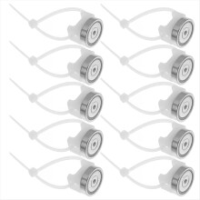 10 Pcs Magnetic Cable Holder Tie Mount Nylon Ties Base with Stable Wire Fixing Seat Zip Silver