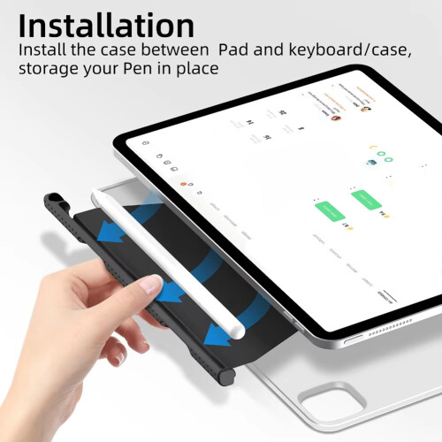 Pencil Holder for 2 Compatible with Magic Keyboard Smart Designed 1/2 Black 2