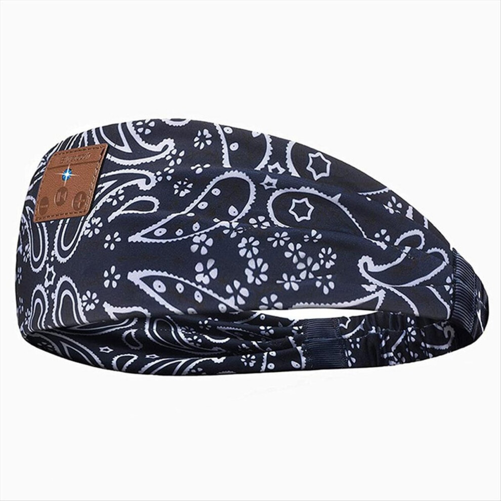 Saudism Headphones Bluetooth Compatible Sport Bandana Boho Headband Hd Thin Speakers Music For Sleepers Callingyoga,A