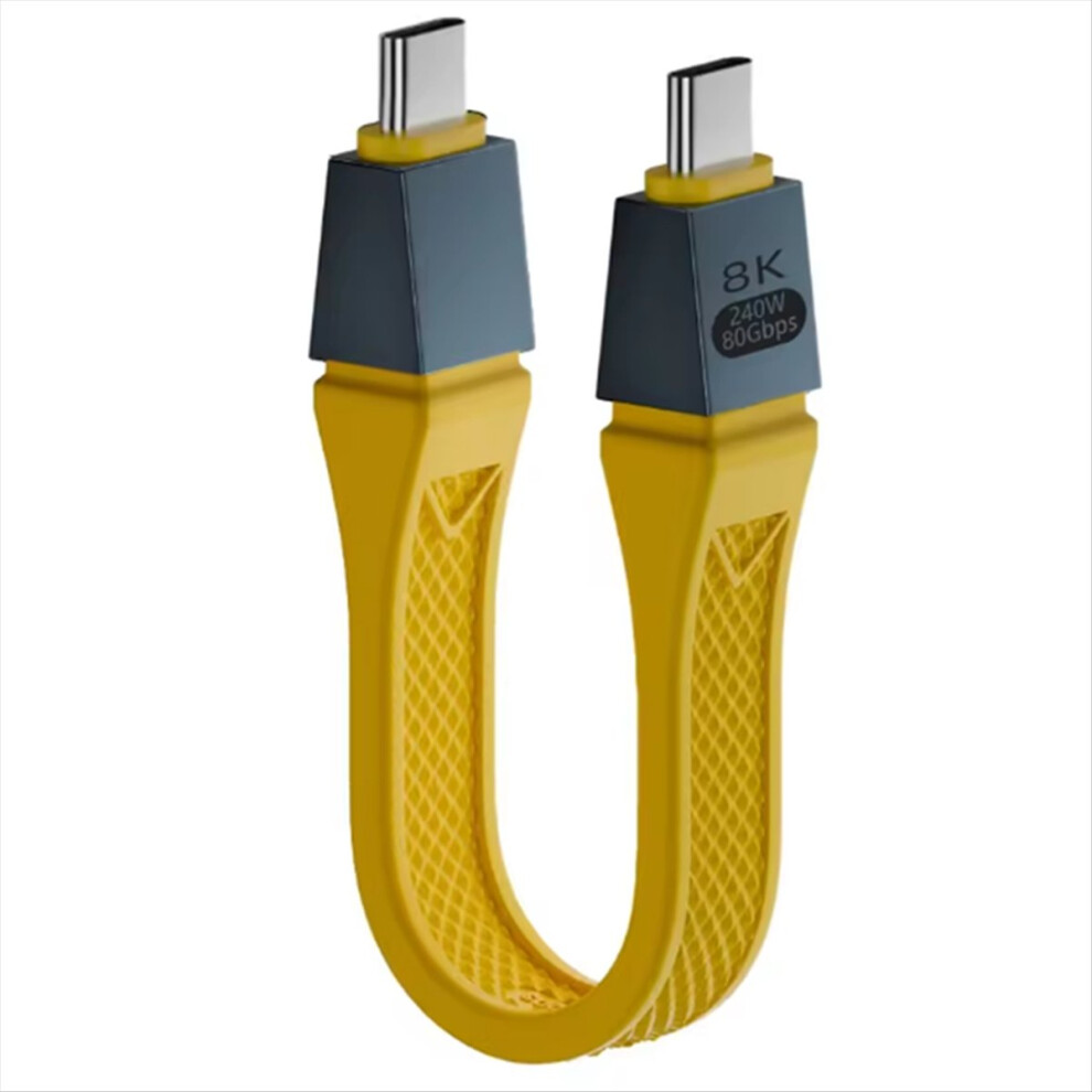 New Usb4 2.0 Cable 80Gbps Gen4 Usb C To Egpu 16K Pd 240W One-Way 120Gbps Short Yellow 4853798058984