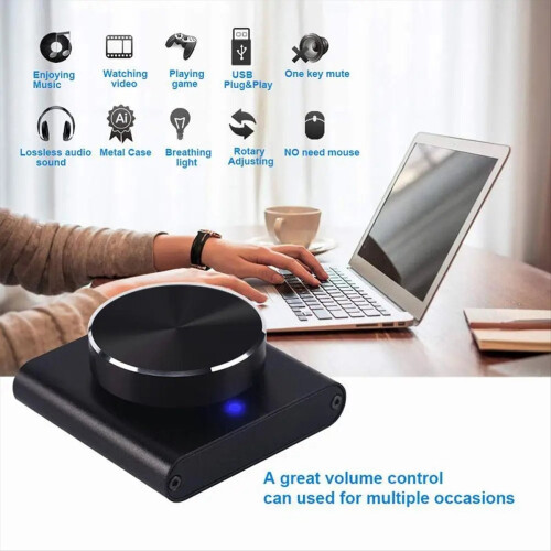 Knob One Button USB Computer Volume Controller Micro-USB Multimedia Speaker External Control Adjust Accessories 2