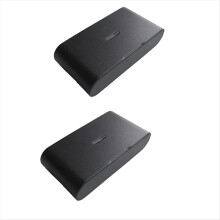 2pcs 433MHz Wireless Vibration Glass Break Detector, Adjustable Sensitivity, Compatible with Alarm Systems Black