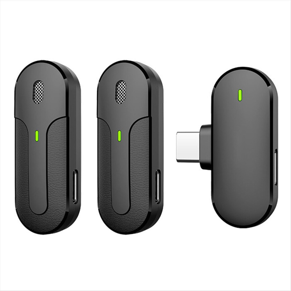 Lavalier Microphone Wireless Audio Video Recording Mini Mic For Type-C Black 4853798062097