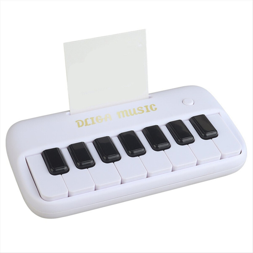 Kids Mini Portable Electronic Piano Keyboard 15 Keys Simulation Toy Teaching Musical Instrument White Saudism