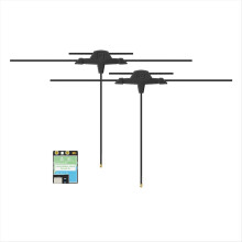ELRS Dualband Receiver 2.4G/900M 100mW Diversity RX Dual 70mm Antenna for FPV Long Range Freestyle Drone Parts