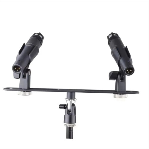 For MAS020 Double Microphone Stand Stereo Recording Dual 1