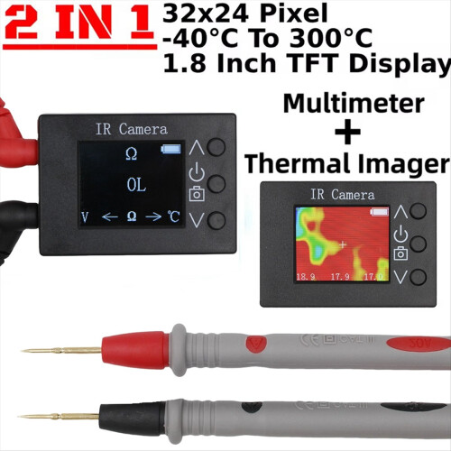 1.8 Inch TFT Screen Infrared Thermal Imager 32x24 Pixels,High/Low Temperature Points Sensor Camera 2