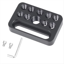 CP03 Mini Multi-Functional Cheese Plate,Porous Connection Quick Installation Board for Camera Cage on Guide Rail Block