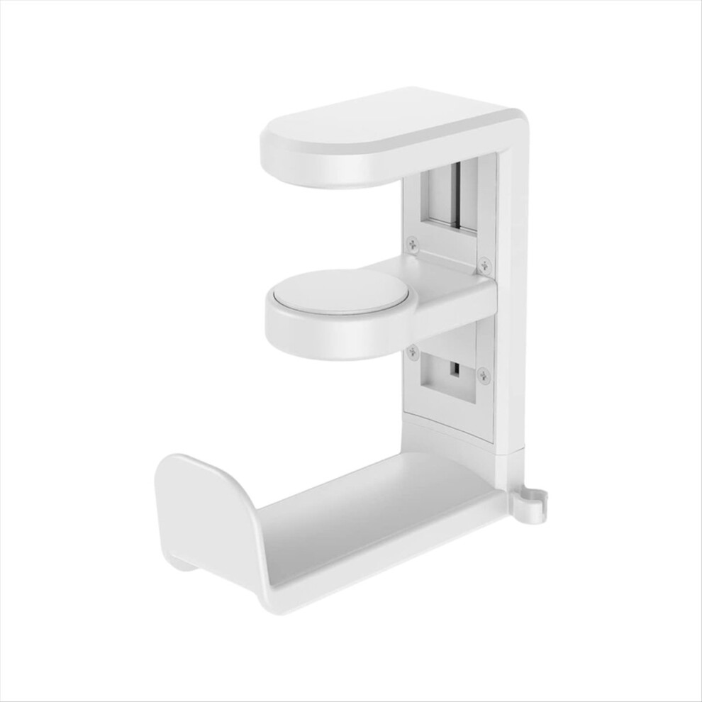 Rotating Headphone Stand Adjustable Clamp-On Holder Pc Gaming Headset With 360 Degree Swivel White 4853798084556