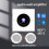 Wall-Mounted Bluetooth Audio Control Panel 86 with 2x25W Amplifier Ceiling Speakers for Home Background Music System B 3