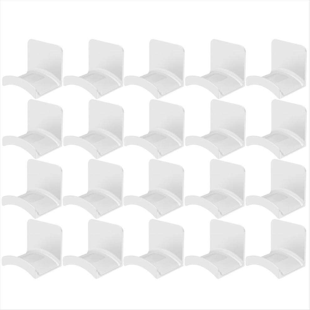 20Pcs Universal Adhesive Headphone Stand Wall Desk Pc Mount Headset Hanger Holder Damage-Free Easy Installation White 4853798089476