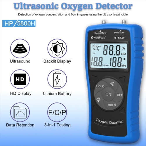 Portable Ultrasonic Oxygen Measuring Instrument,for Detection PSA Generator Output Concentration,Flow Rate 2