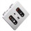 12w Universal Wall Panel Socket with Usb-A Usb-C Retractable Charging Cable ,Mobile Phone Tablet Type C Outlet 5