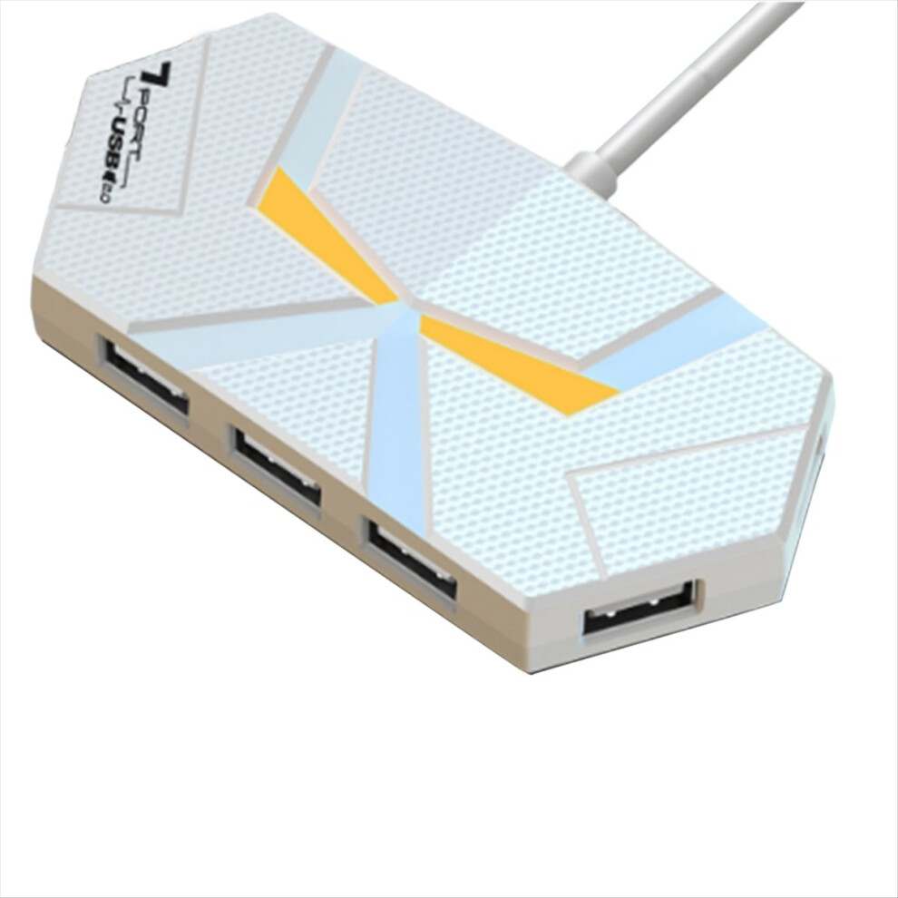 0.6Cm Hub 7-Port Compatible Usb2.0 Expansion Splitter Laptop Connect Hard Drive Computer Type-C Stable Transfer Data 4853798095712