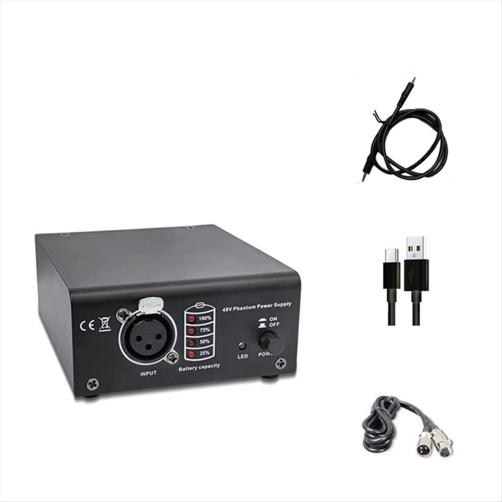 48V Phantom Power Supply Microphone Cable For Any Condenser Music Recording Equipment With Shield 3.5Mm 4853798094265