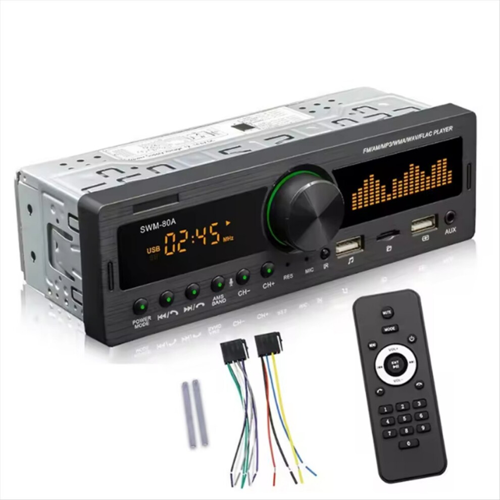 -80A Car Radio Stereo Audio Bluetooth AM FM MP3 Player SD USB Classic APP Remote Control-image-OPC-PMGMRZM-NEW