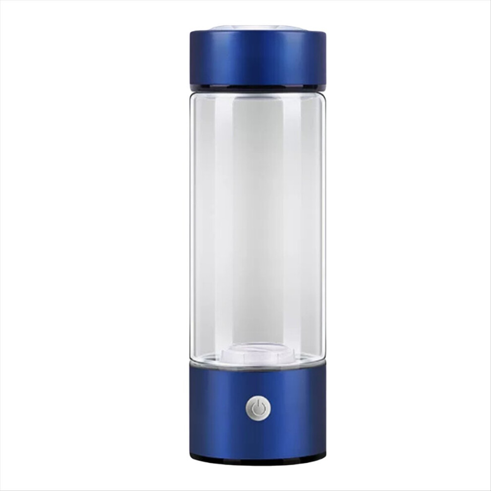 420Ml Hydrogen Water Cup,Portable Ionizer Machine Generator Rechargeable Rich Health Cup Blue/Light Saudism