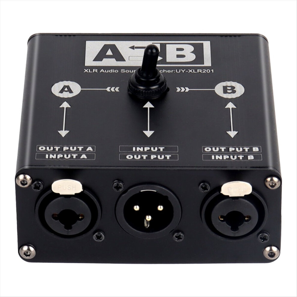 Passive 2 In 1 Out Or Xlr Balanced Audio Source Switcher Box Manual For Microphone Sound Card Mixer Gold 4854219257894