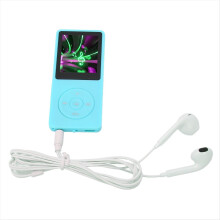 Music Player Support Recording 64GB Expandable Portable MP3 MP4 1.8in Screen 30 Hours Playback for Travel Blue