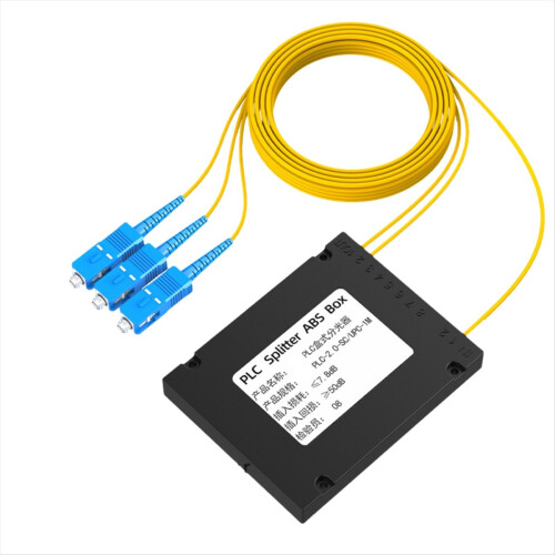 SC/UPC Fiber Optic Splitter Box PLC ABS Optical 1/2 1