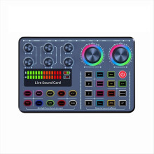 Live Sound Card Professional Gaming Audio Mixer for Karaoke Broadcast KTV Singing