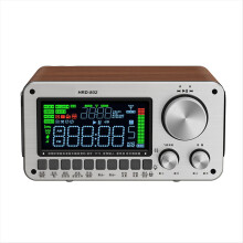 -802 Full-Band Radio with Bluetooth Smart APP Control Dual Speakers Wooden Cabinet and Signal Repeater