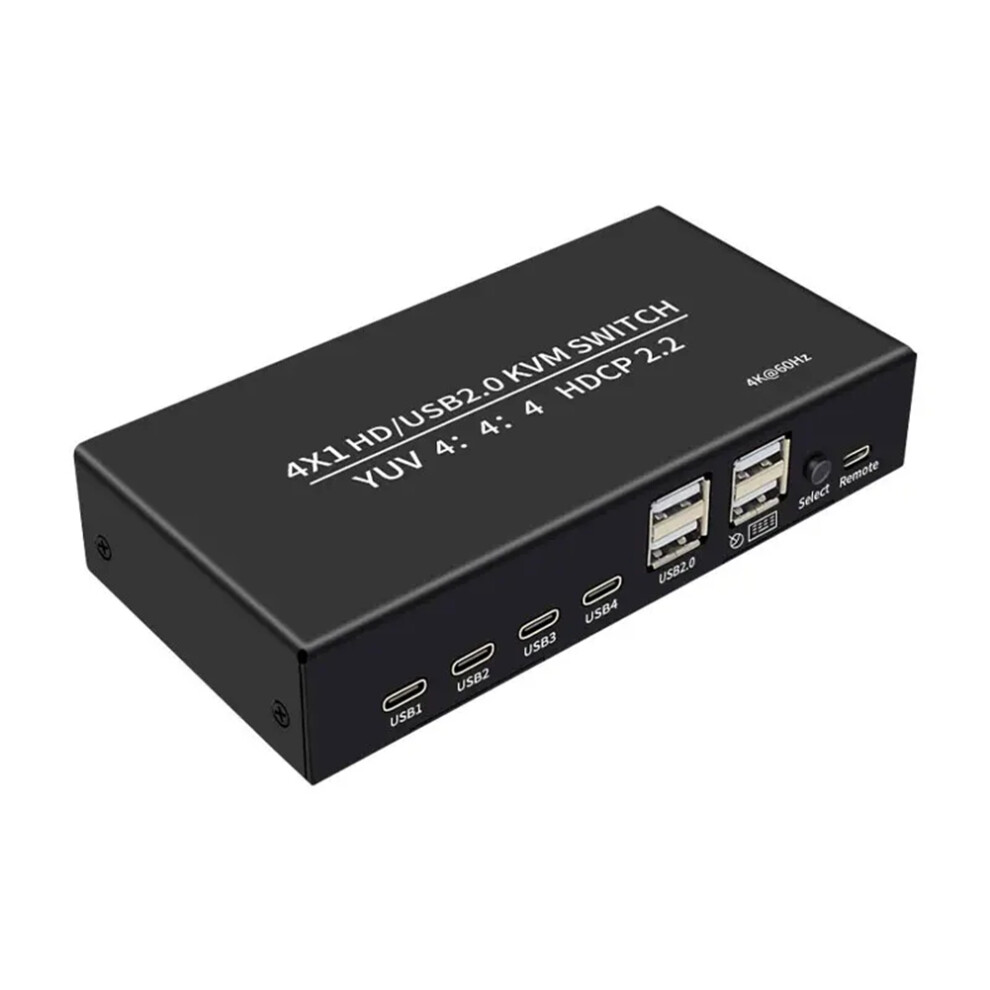 4K 60Hz Kvm Switch -Compatible Switcher Usb 4X1 For Pc Share Monitor Mouse Keyboard Port 4X1 4854219271913