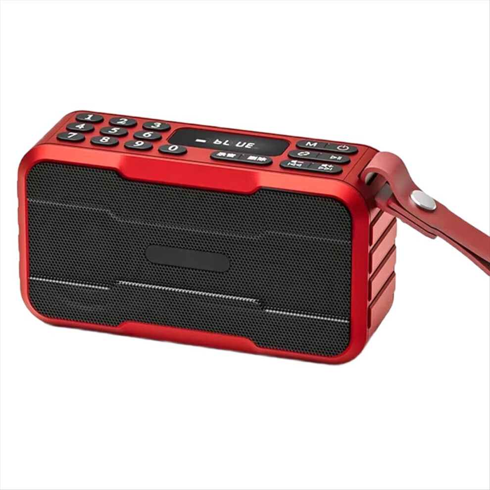 Portable Radio Fm Mini Bluetooth Radios Speaker Hifi Sound Soundbar Subwoofer Handsfree Music Player Recorder With Mic,B 4854219273085