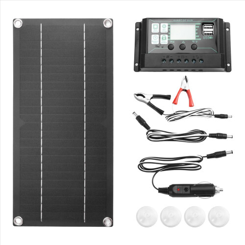 12W Monocrystalline Solar Panel Kit 600W Charger Controller 100A for RV Caravan