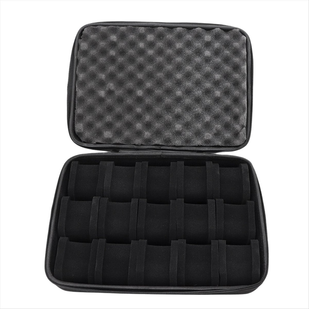 15 Slots Hard Shell Watch Storage Organizer Case, Carry Box Holder Display Cabinet 4854219283725