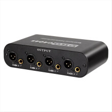 4-Channel Audio Isolator Noise Reduction Filter 6.35 6.5 XLR 4 in 8 Out Multi-Channel