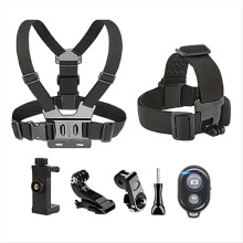 360 Rotatable Smartphone Chest Strap Mount for 12/11/10/9/8 Sports Camera Stand Adjustable Phone Holder