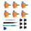 6 Pack TMR Effect Joystick Replacement for Controller 3D Analog Stick Thumbstick Anti-Drift Parts Repair Tools 3
