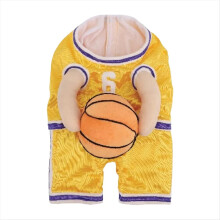 Dog Basketball Player Costume with Ball Dog Basketball Costume, B