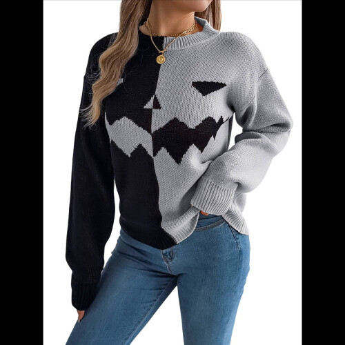 Halloween Sweaters for Women Grey L