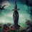 Witch Statue Gothic Halloween Resin Figurine Retro 4