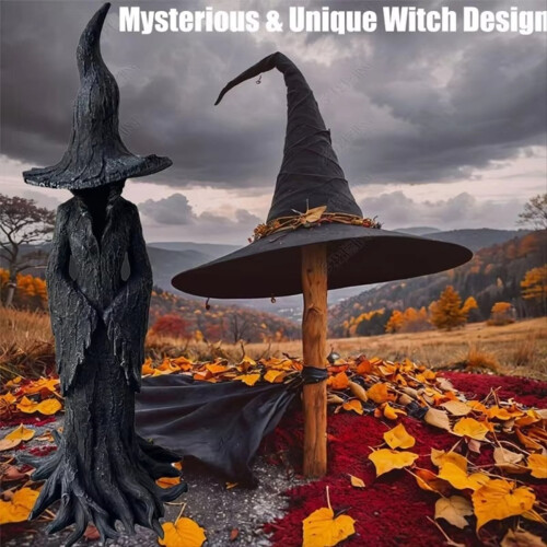 Witch Statue Gothic Halloween Resin Figurine Retro 2