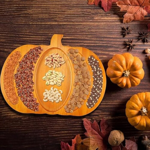 Halloween Pumpkin Wood Cutting Board with Handle 1