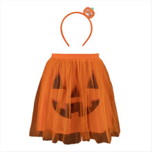Halloween Pumpkin Cosplay Costume Ghost TUTU Skirt with Headband Set