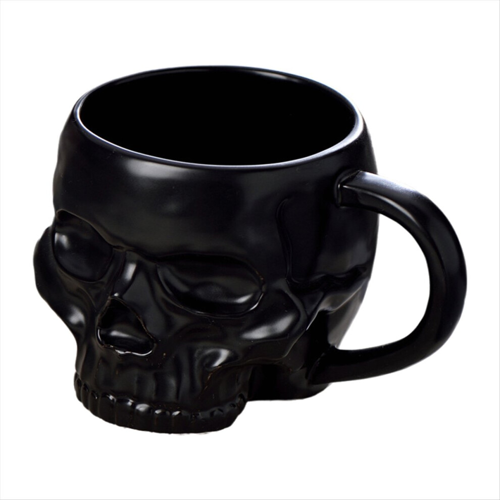 Halloween Skull Cup with Handle Lidless Ceramic Cup Funny Water B