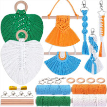 Macrame Kit for Kids&Adults Beginners,for Christmas-Colorful 3mm Cord