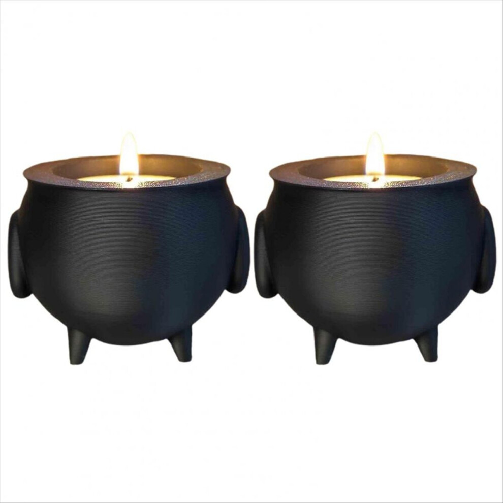 Cauldron Tea Light Holder Halloween Spooky Witch Jar Candle Holder A-image-OPC-PMGN8XQ-NEW