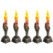 Halloween LED Light Skeleton Ghost Handheld Candle Light Home orange