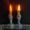 Halloween LED Light Skeleton Ghost Handheld Candle Light Home orange 3