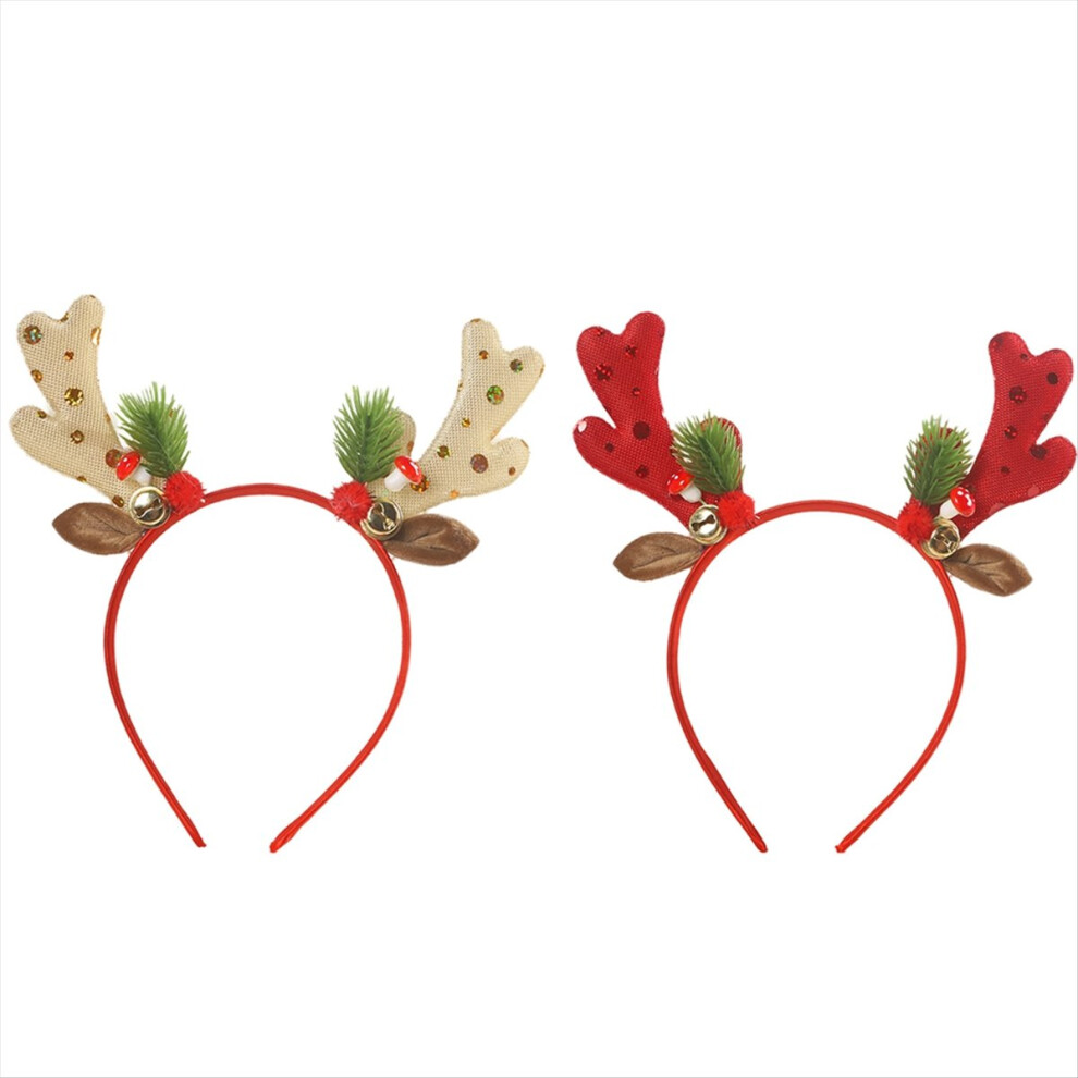 Christmas Headband Hair Bands Christmas Glitter Antlers Headbands