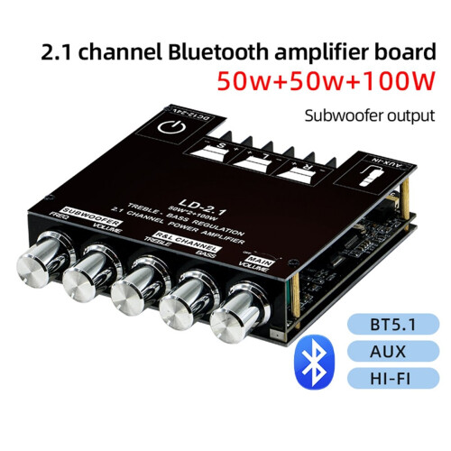 Bluetooth 5.0 Sound Amplifier Wireless Subwoofer Amplifier Board 2