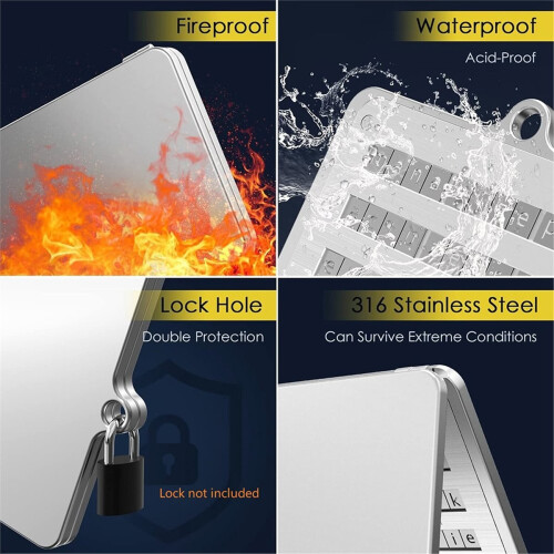 Crypto Seed Phrase Backup,Stainless Steel Seed Phrase Storage 2